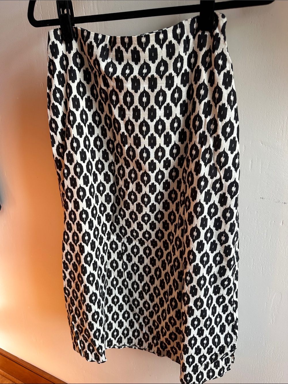 Marine Layer Classic Black & White Patterned Pencil Skirt